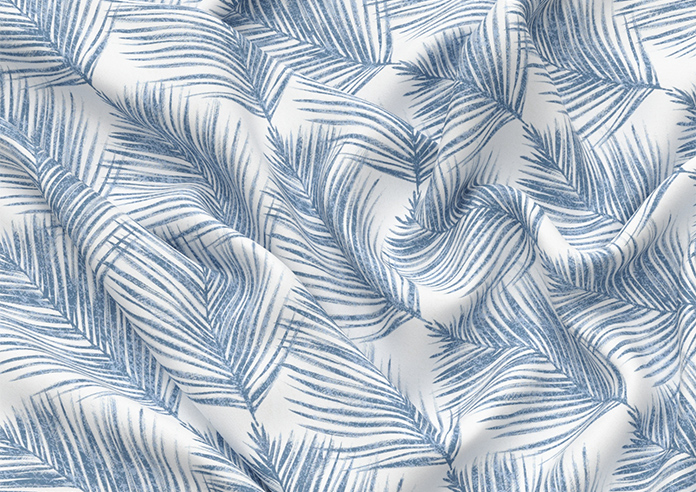 Gentle Palm, Navy - Motorised Roman Blind - Image 4